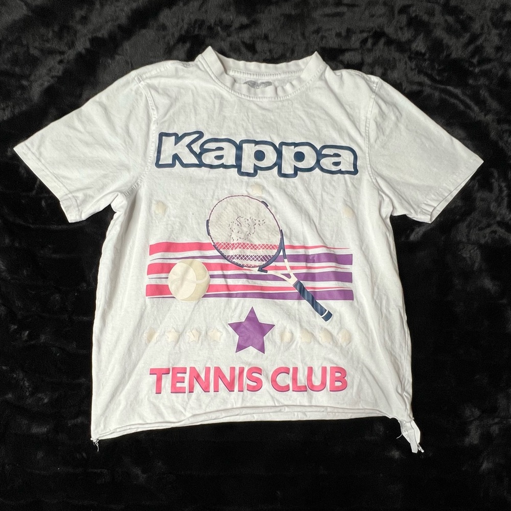 Kappa tennis club white copped T shirt